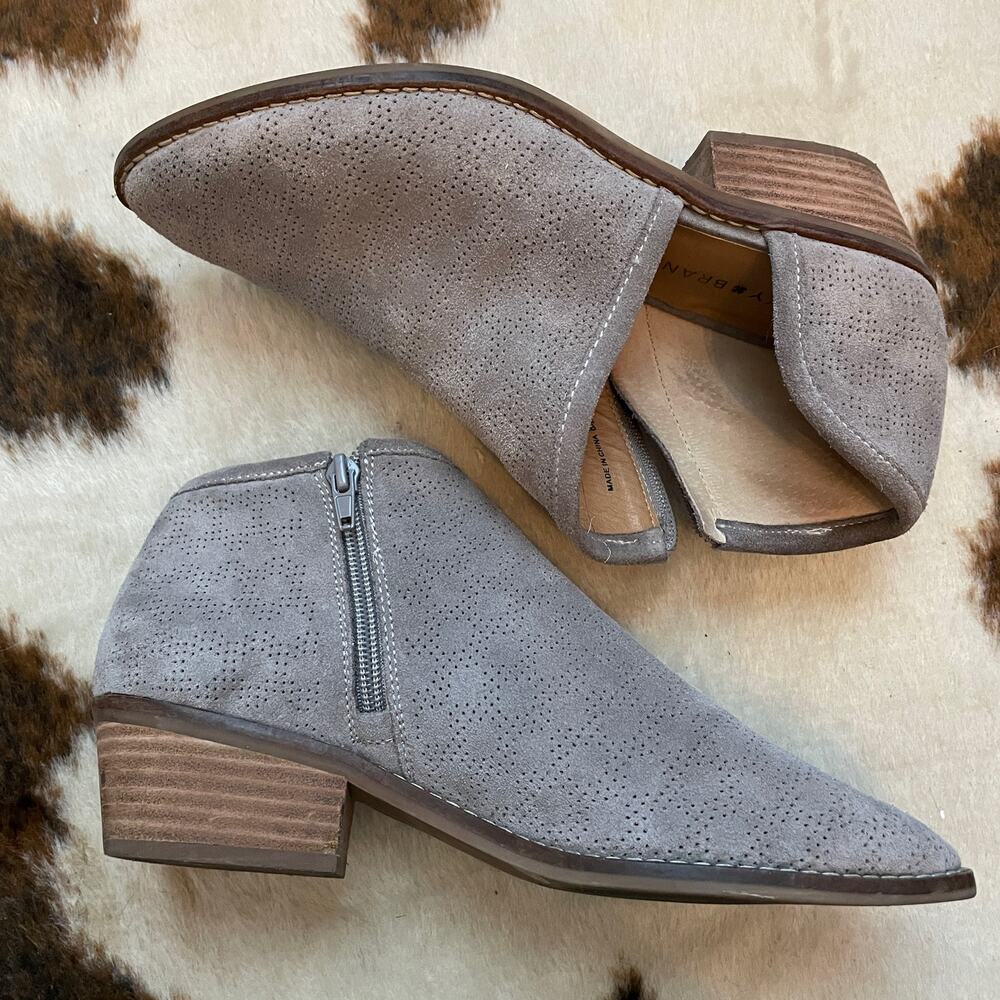 Lucky Brand Felixah D’Orsay Perforated Suede Bootie